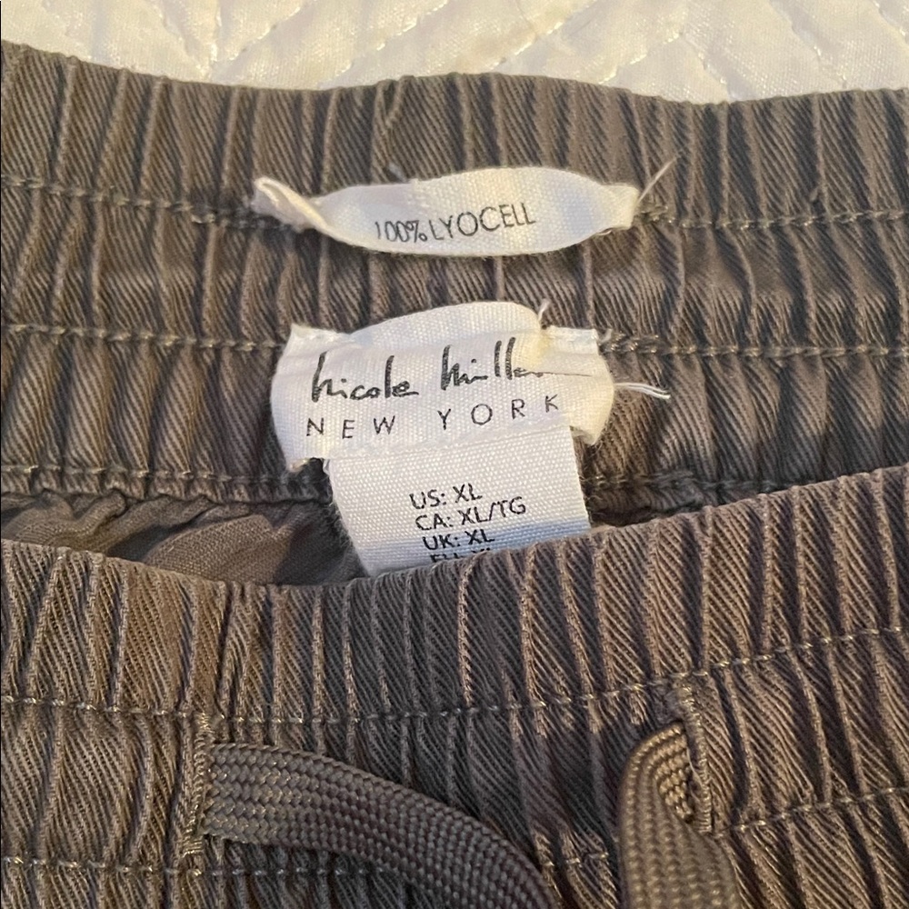 Nicole Miller Olive Drawstring Jogger Pants - Picture 2 of 6